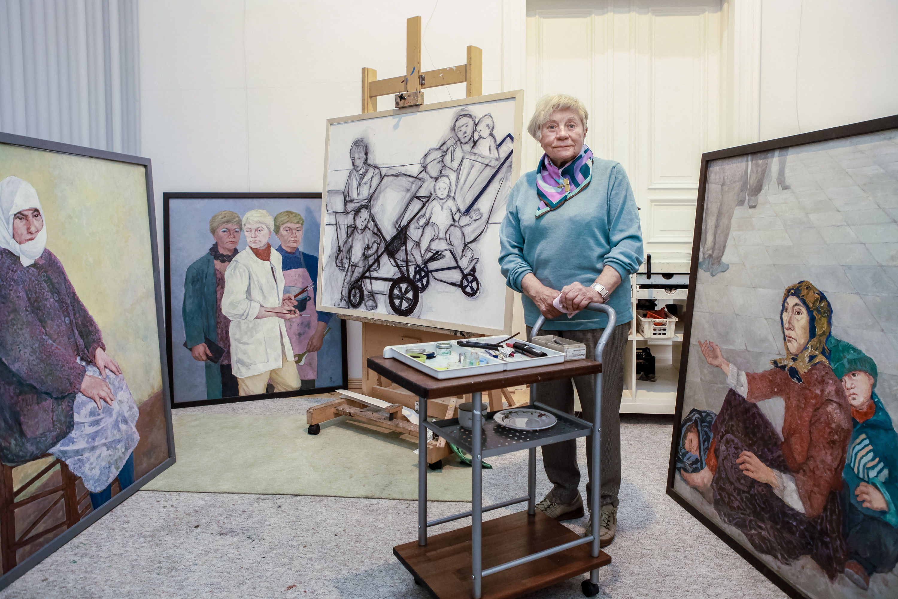 Painter Rita Wellmann-Preuss (2014, die taz)