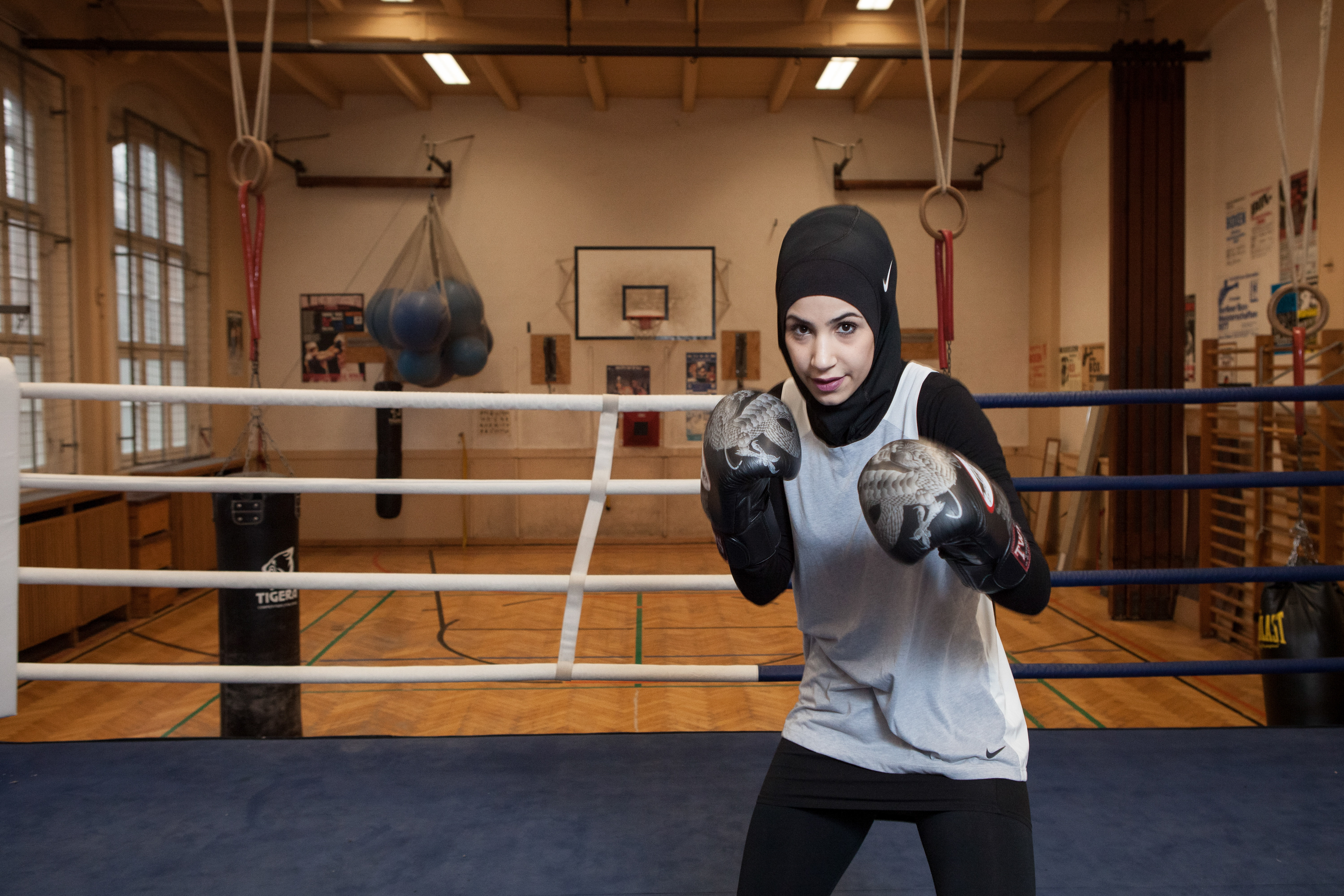 Boxer Zeina Nassar (2018, die taz)